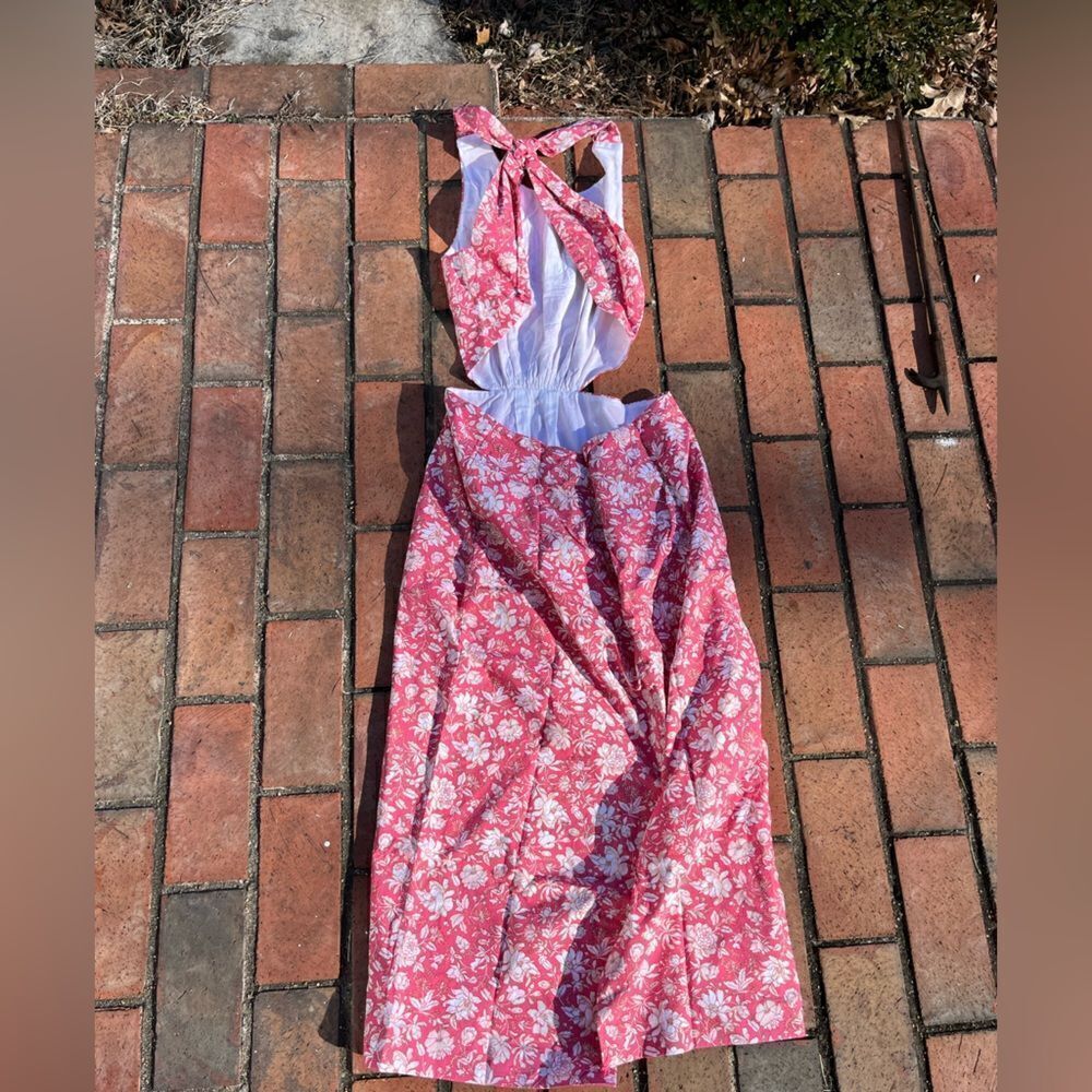 J Crew Twist Back Midi Dress in Tossed Floral NWT - Picture 8 of 11